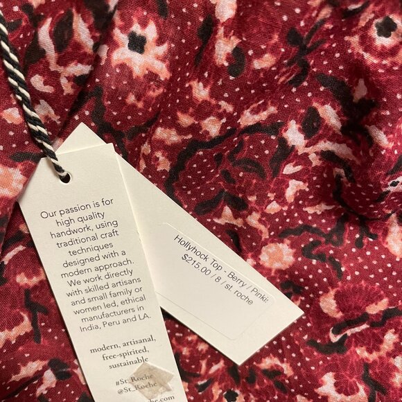 St Roche short sleeve blouse Size 8 NWT - Picture 8 of 8